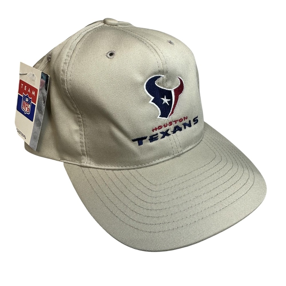 Houston Texans Hat Cap Snap Back Mens Tan NFL Football Our Brand Slogan‎